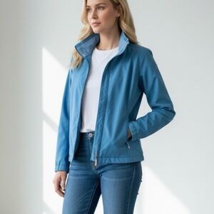 PRADA Jacket Coat Sky Blue Gore Tex Rain Utility SZ 38 NEEDS REPAIR TLC XS Women